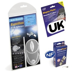 Mini Convertible 2004 onwards Eurolites Headlamp Beam Adapters Magnetic UK Plate and Breathalyser Kit